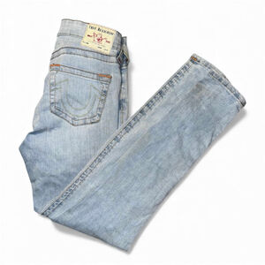 True Religion Jennie Curvy Mid Rise Skinny Jeans Size 28